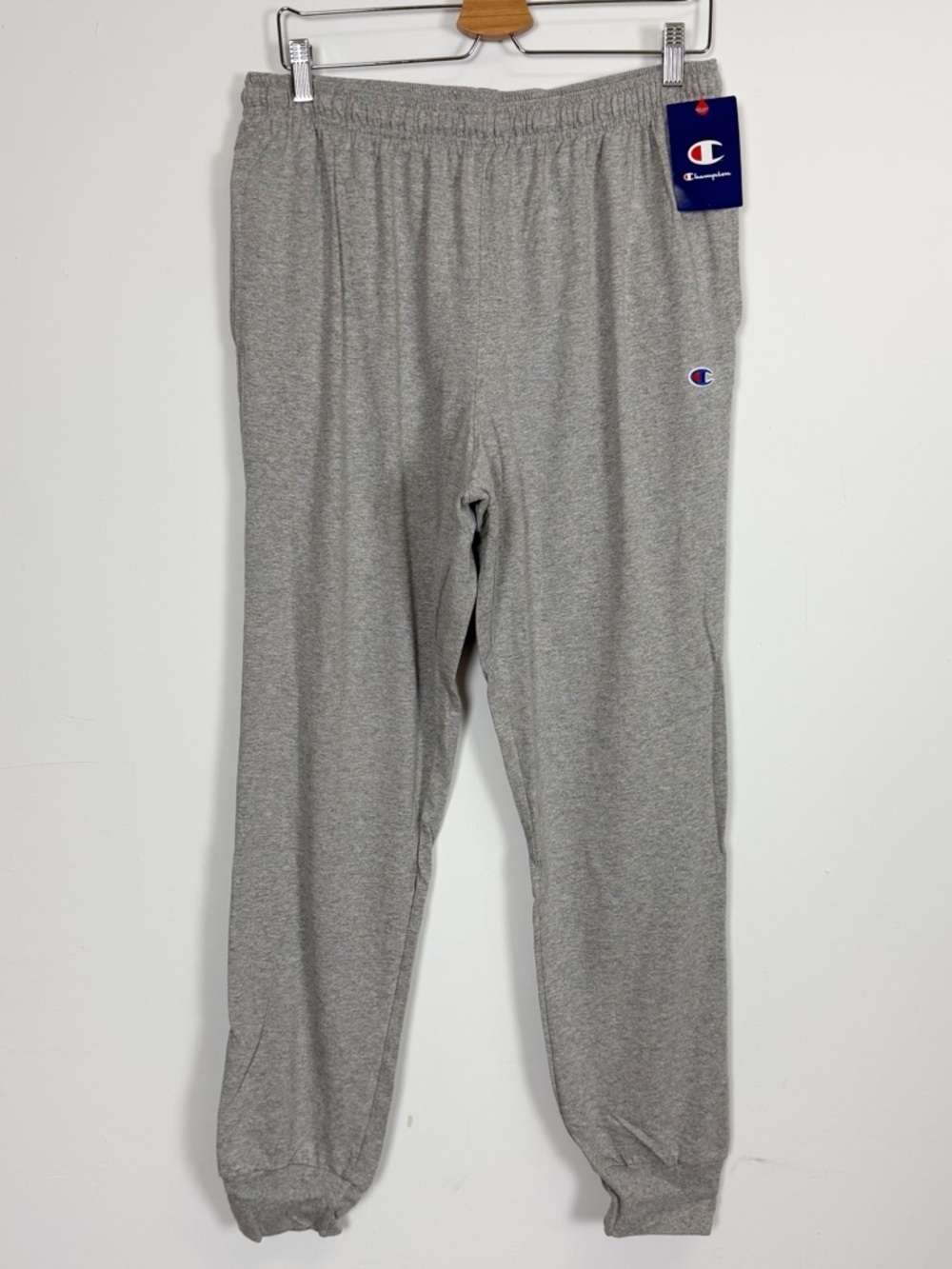 Champion Everyday Cotton Jogger Pants Mens Large Gray Sweatpants Pockets NWT